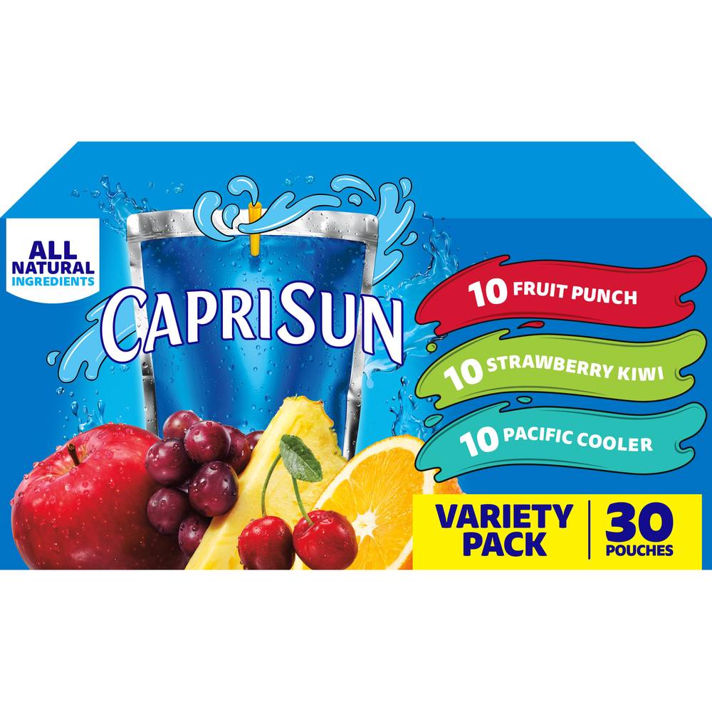 Capri Sun Juice Drink (30 ct, 6 fl oz) (fruit punch/strawberry kiwi/pacific cooler)