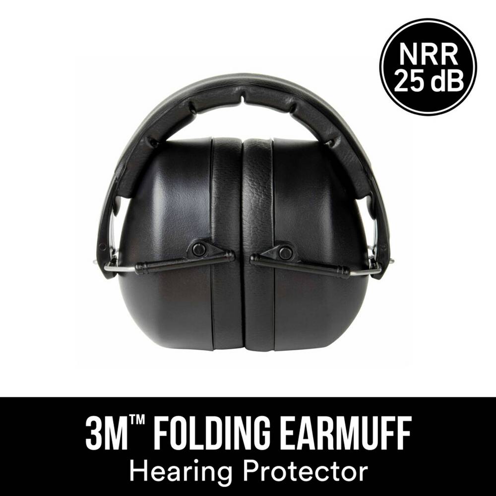 3M Reusable Folding Earmuff Reusable Hearing Protection Earmuffs Noise Reduction Rating (Nrr) Of 25 dB Noise Reduction Rating | 90563H1-DC