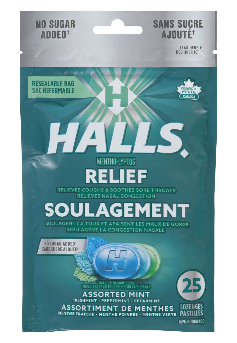 Halls mento-lyptus, assorted mint bag - mento-lyptus assorted mint bag (25 ea)