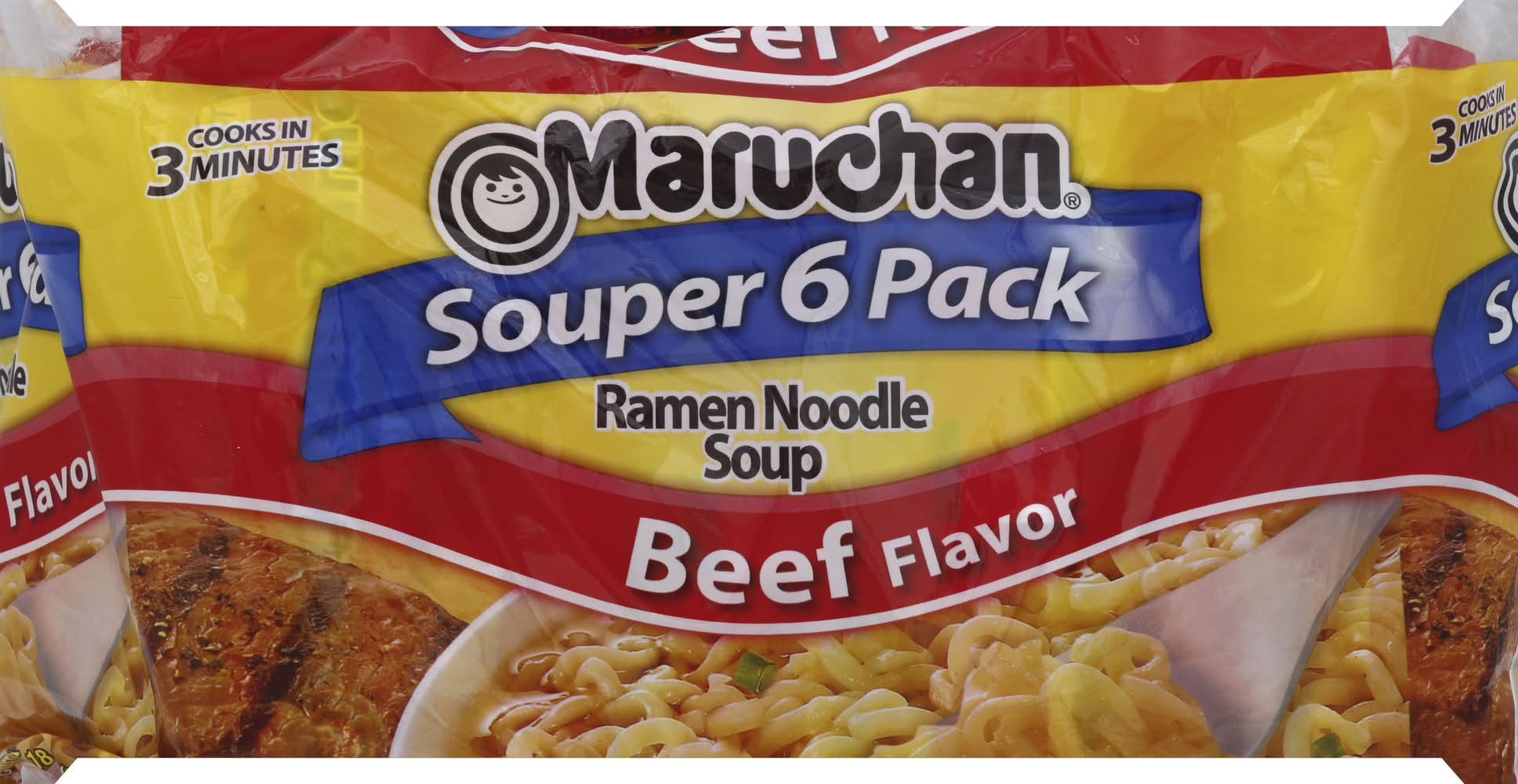 Maruchan Ramen Noodle Soup, Beef (6 x 3 oz)