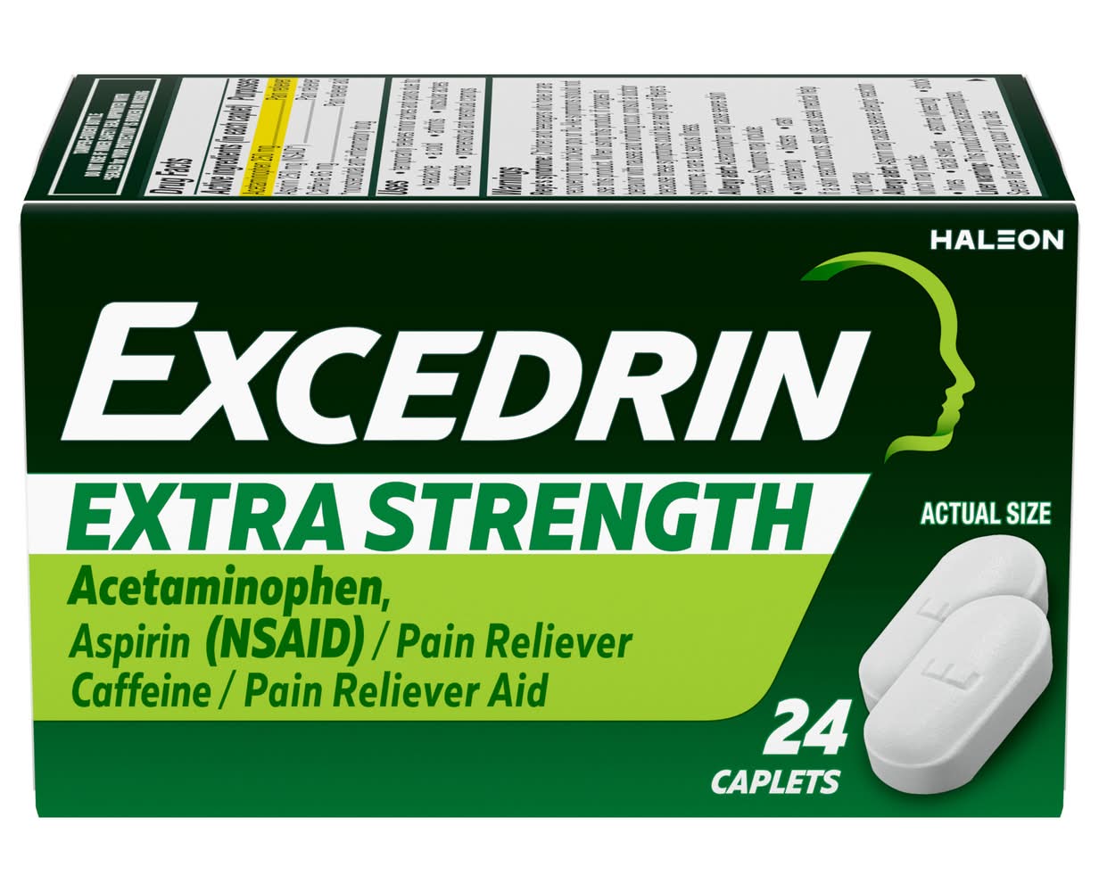 Excedrin Extra Strength Headache Pain Relief Caplets (24 ct)