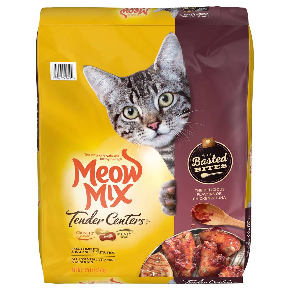 Meow Mix Tender Centers Chicken & Tuna With Basted Bites Cat Food (13.5 lbs)