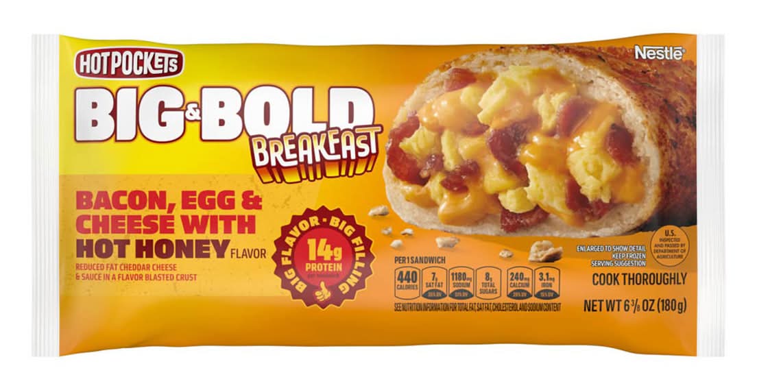 Hot Pockets Big & Bold Breakfast Bacon Egg & Cheese With Hot Honey 6.3 Oz