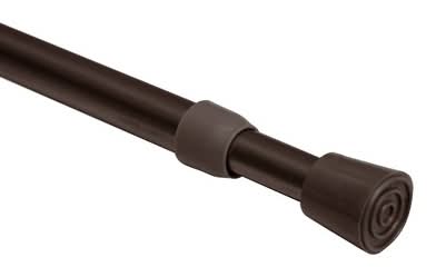 Room Essentials Round Spring Tension Curtain Rod, 28-48 in, Bronze