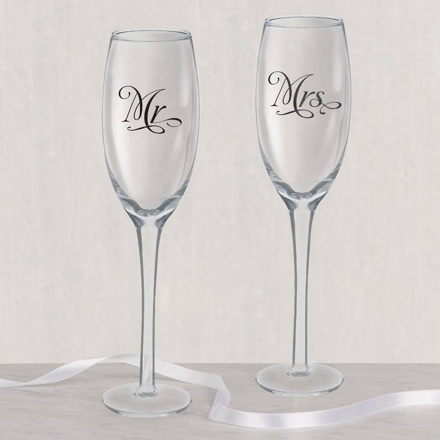Mr. Mrs. Wedding Toasting Glasses 2ct