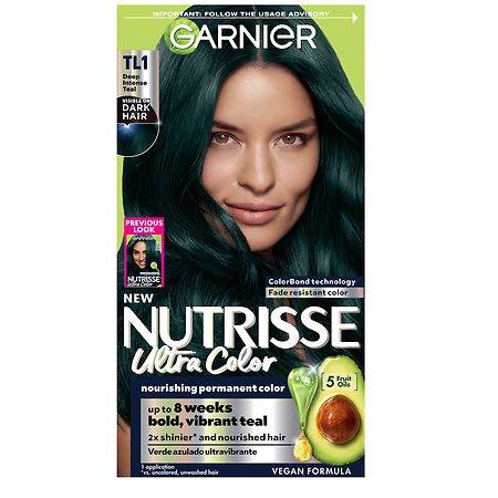 Garnier Nutrisse Ultra Color Nourishing Hair Color Creme, Teal Forest Tl1