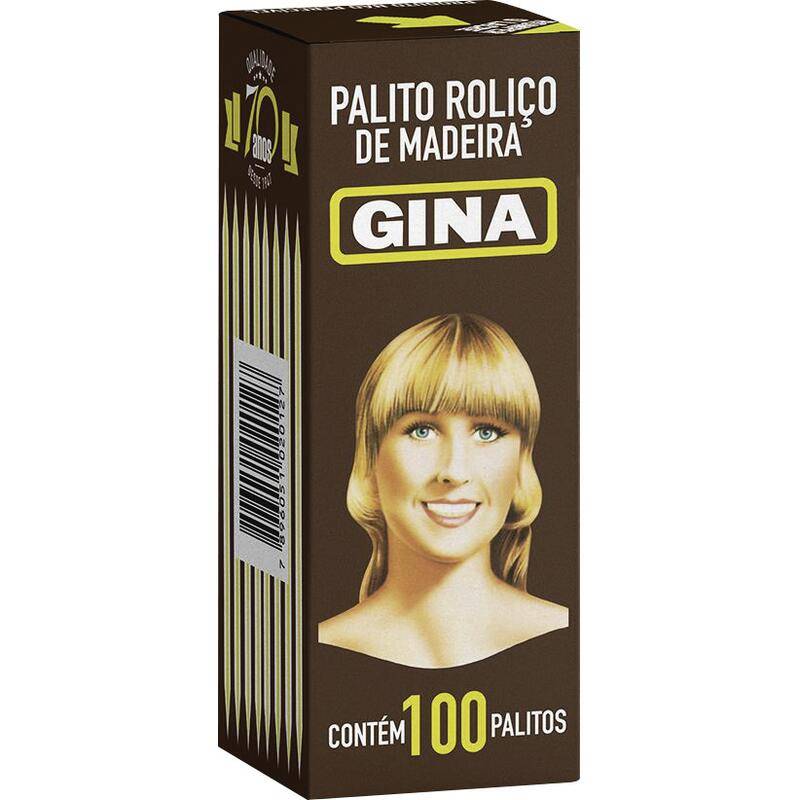Gina palito roliço de madeira (100 un)