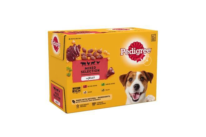 Pedigree Favourites in Jelly Pouch 100g 12pk