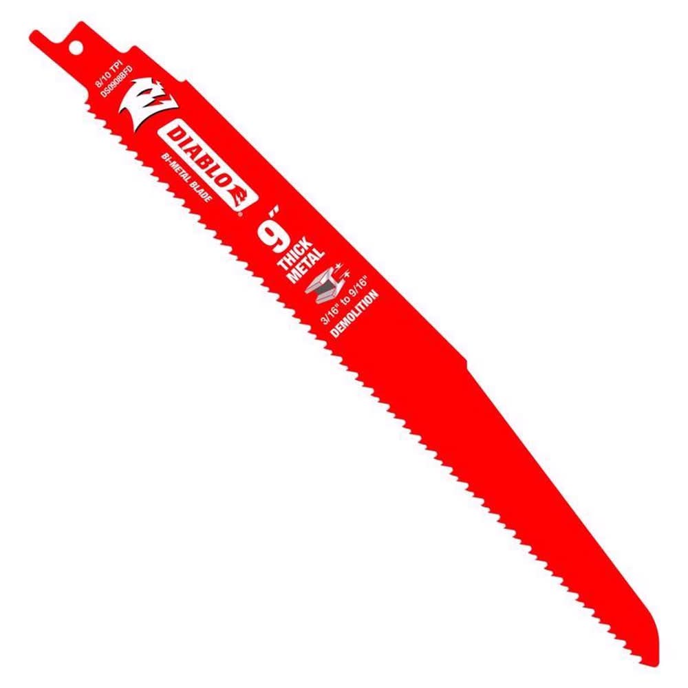 Diablo 9 In. Bi-Metal Thick Metal & Demolition Reciprocating Saw Blade 8/10 Tpi 5 Pk