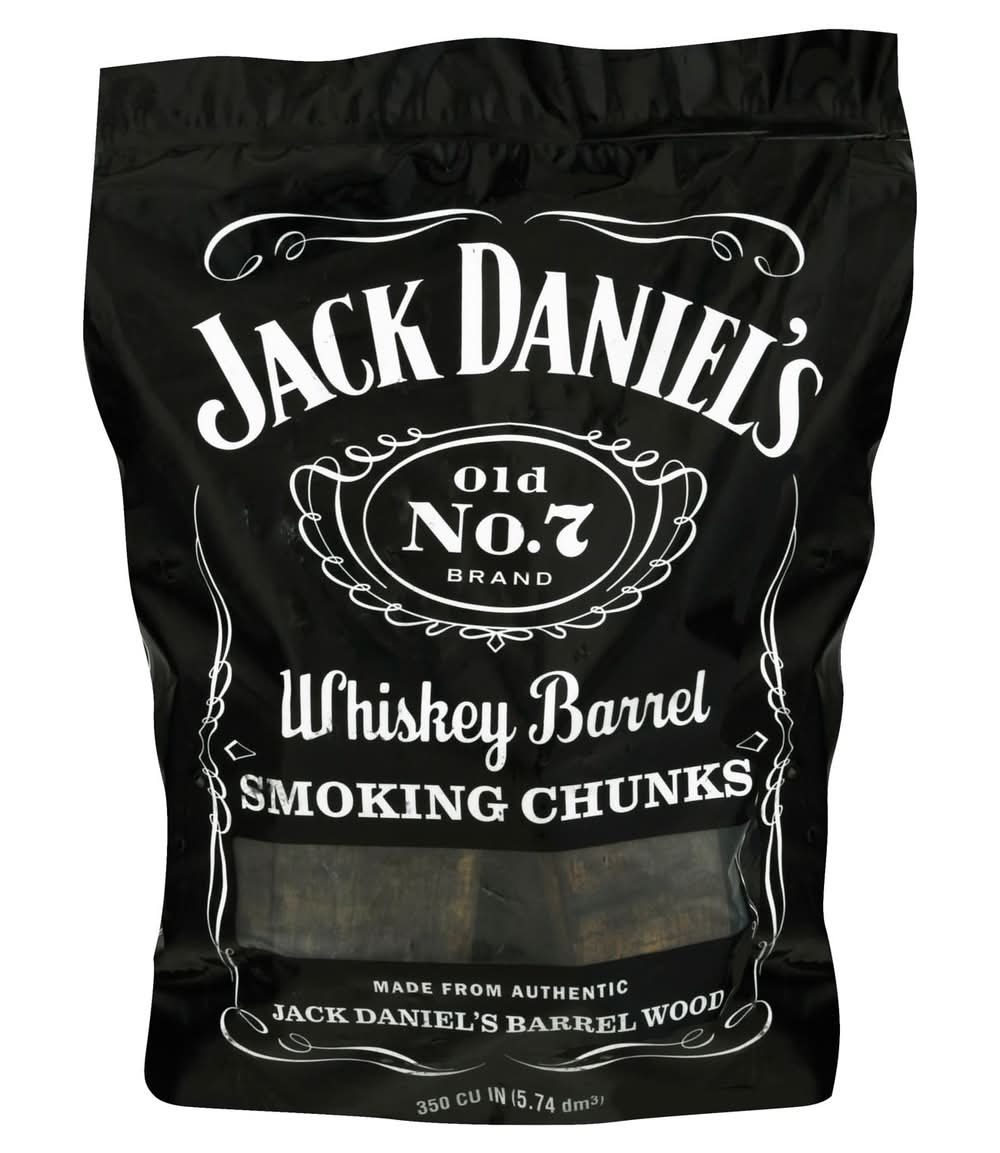 Jack Daniel'S Whiskey Barrel All Natural Whiskey Oak Wood Smoking Chunks 350 Cu In