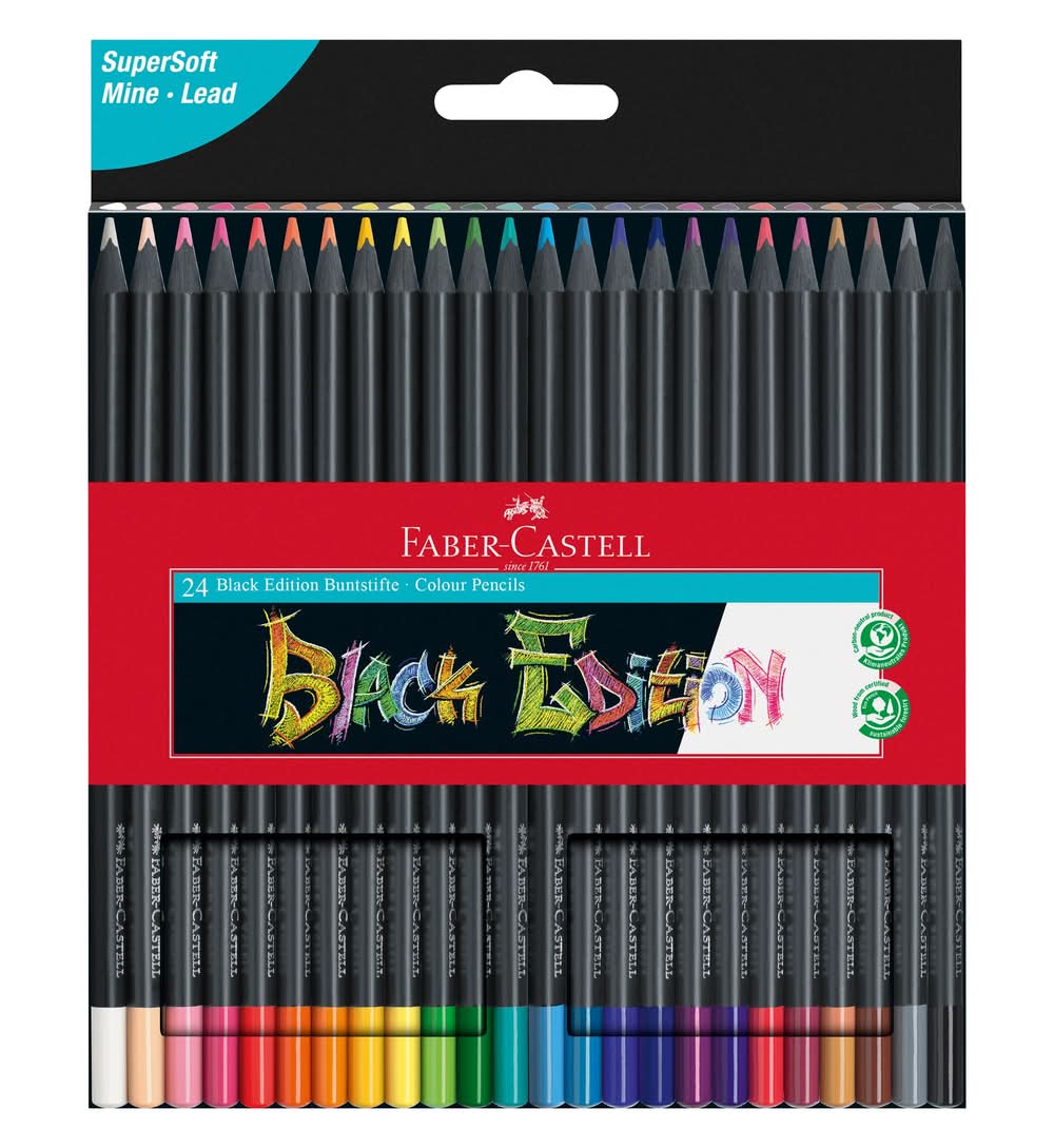 Lápis Cor Black Edition 24 unidades Faber Castell