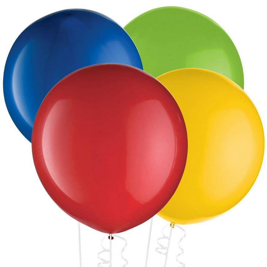Party City Uninflated Balloons (unisex/24in/assorted)