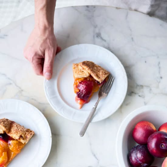Apricot Plum Galette Slice