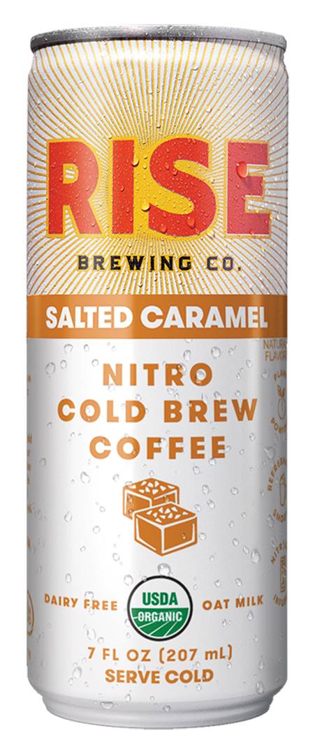 Rise Brewing Co. Nitro Cold Brew Coffee, Salted Caramel (7 fl oz)