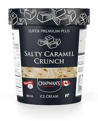 Chapman's Super Premium Plus Ice Cream, Salty Caramel Crunch (500 ml)