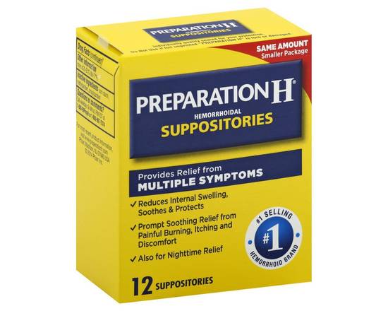 Preparation H · Hemorrhoidal Multiple Symptom Relief Suppositories (12 ct)