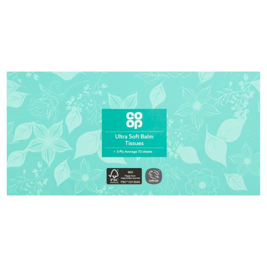 Co-Op Ultra Soft Balm Tissues 3-ply (72 sheets)