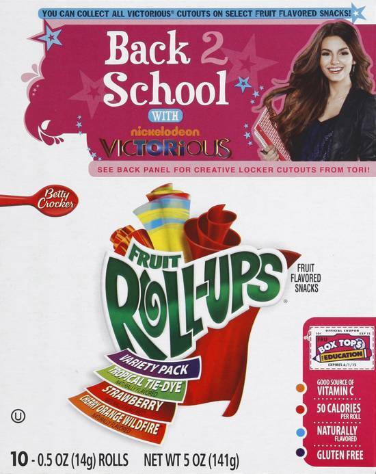 Betty Crocker Back 2 School Fruit Roll-ups Fruit Flavored Snacks (10 ct)