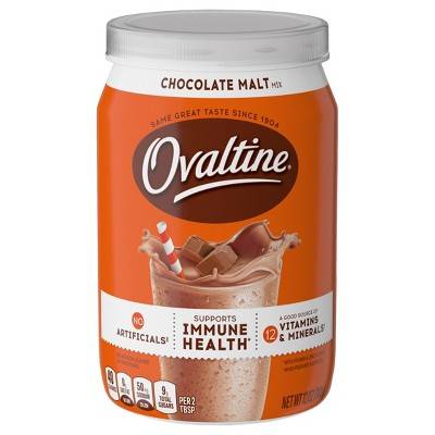 Ovaltine Chocolate Malt a Good Source Of 12 Vitamins and Minerals