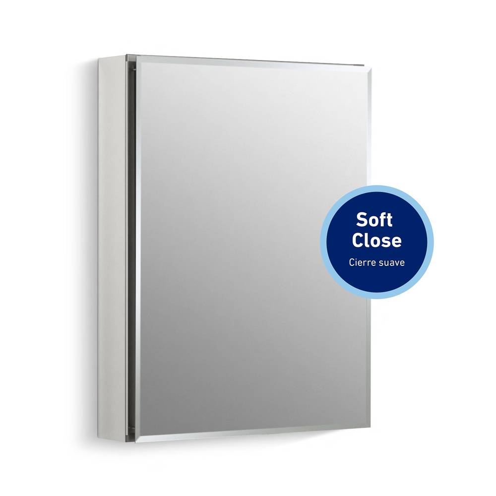 KOHLER 20-in x 26.125-in Surface/Recessed Mount Mirrored Soft Close Medicine Cabinet | K-R32067-NA