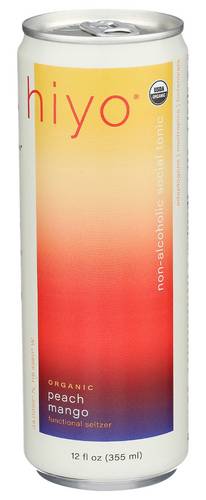 Hiyo Organic Peach Mango Function Seltzer Single