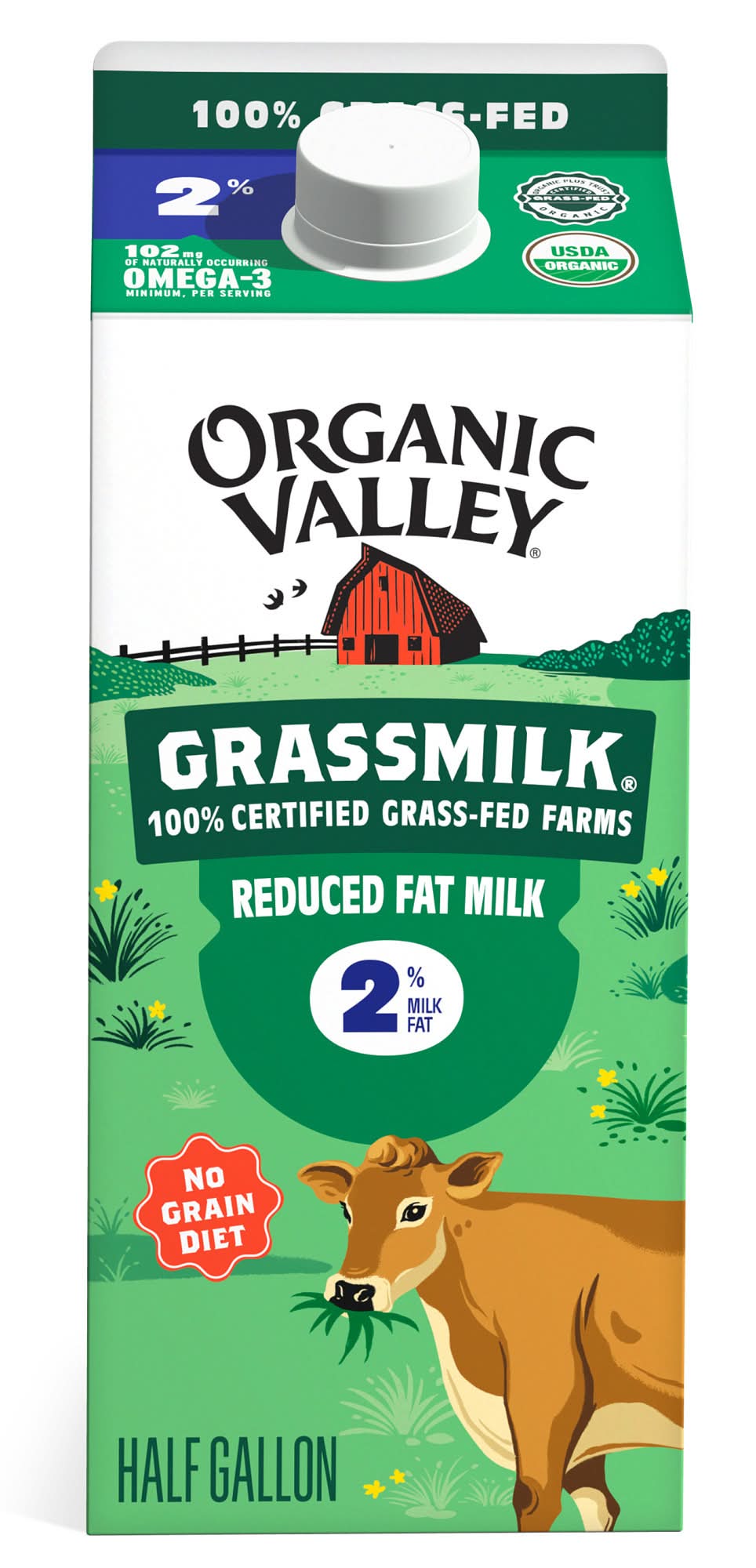 Organic Valley Reduced Fat Grassmilk (0.5 gal)