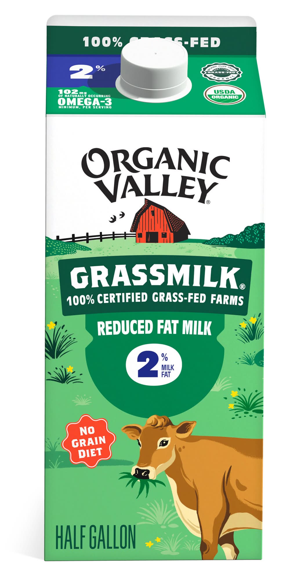 Organic Valley Grassmilk 2% Reduced Fat Milk (0.5 gal)