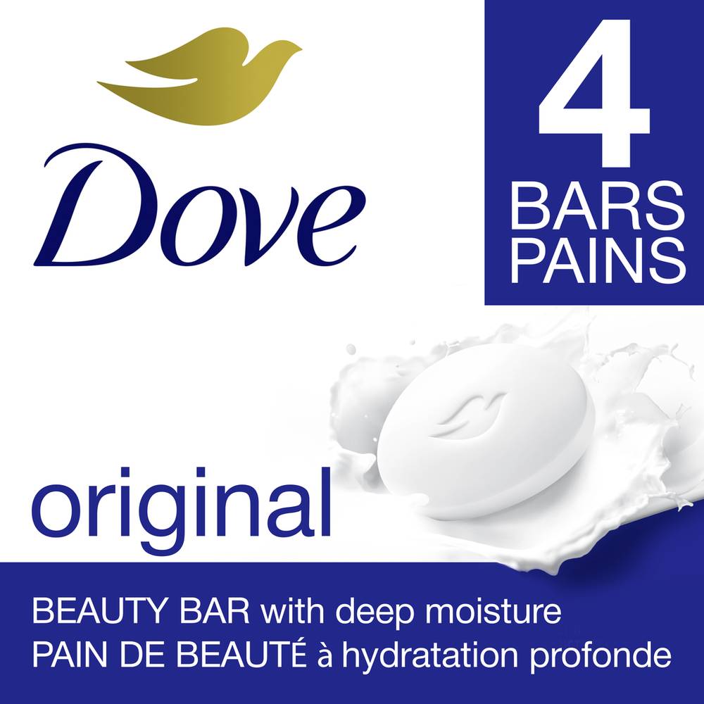 Dove Original Beauty Bar Soap (4 ct)