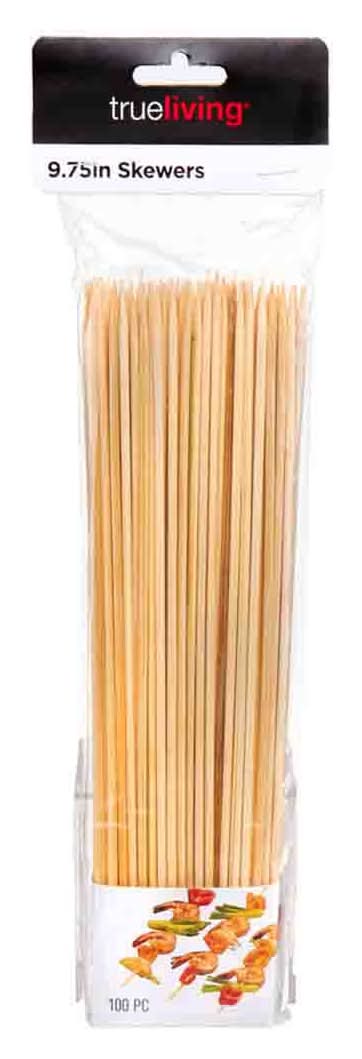 True Living 9.75 In Wooden Skewer 100 Ct