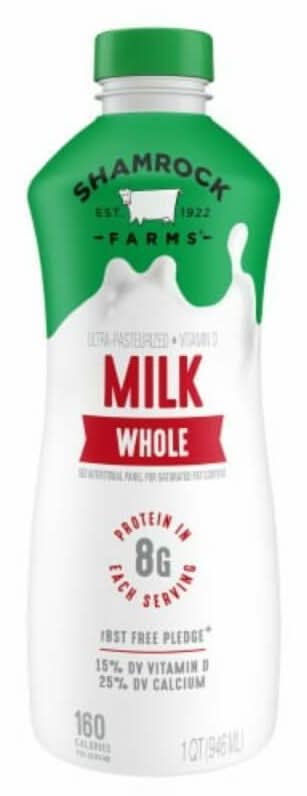 Shamrock Whole Milk Quart