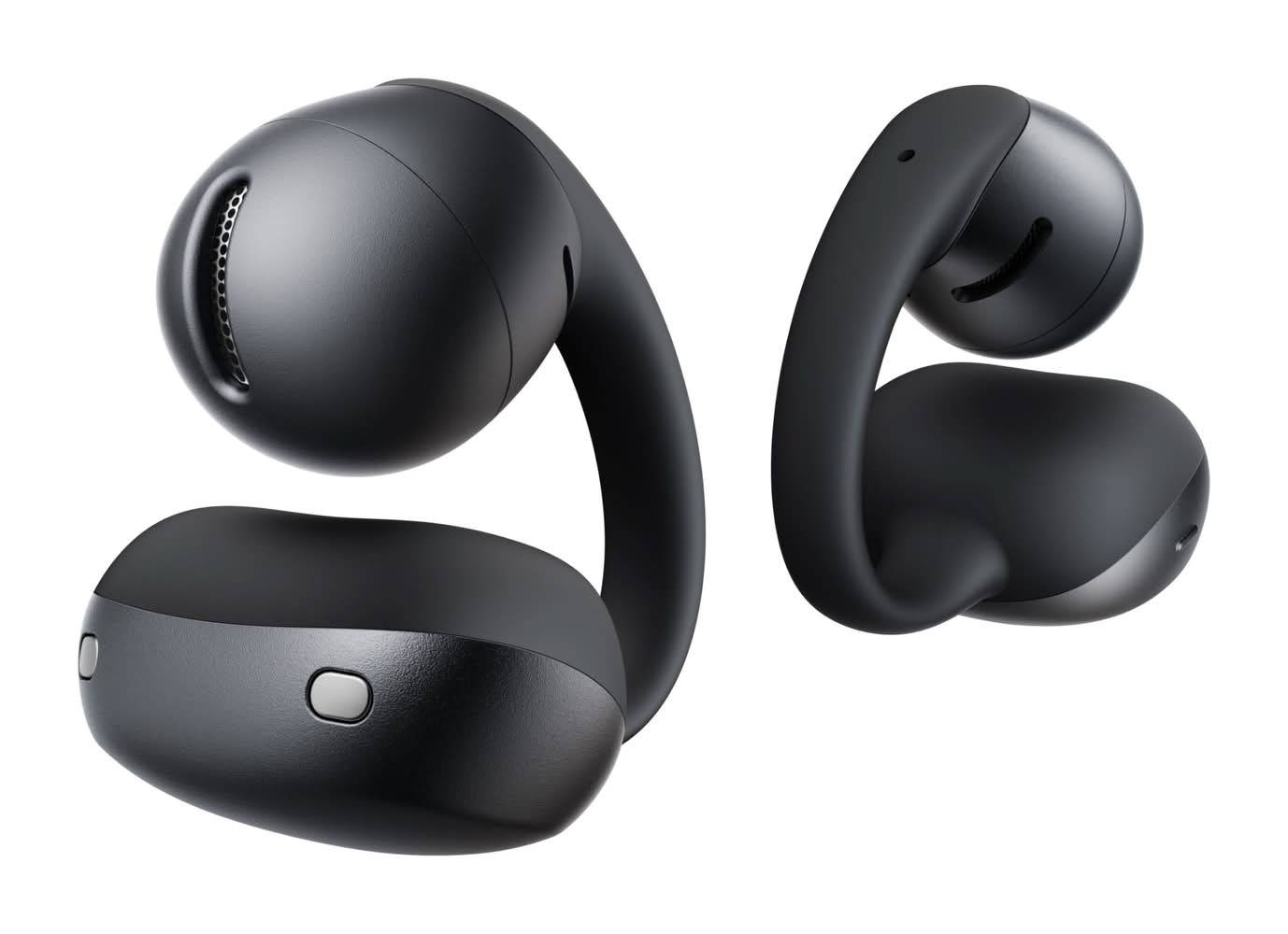 Shokz - OpenDots Air Open-Ear Clip-On True Wireless Bluetooth Earbuds - Black