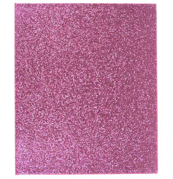Top Flight Fashion 2-Pocket Folder, 9-7/8" x 11-13/16", Pink Glitter