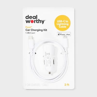 Dealworthy 1 Port 20w Car Charging Kit