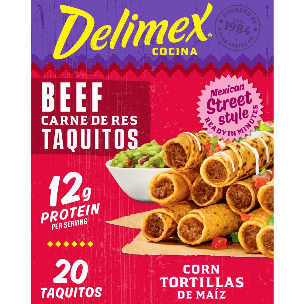 Delimex Mexican Street Style Beef Taquitos (20 oz, 20 ct)