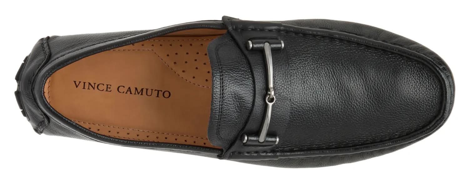 Vince Camuto Loafer Shoes, Black, 10.5 XLNT! VINCE CAMUTO BLACK SOFT LEATHER PENNY LOAFERS SHOES  main image 3