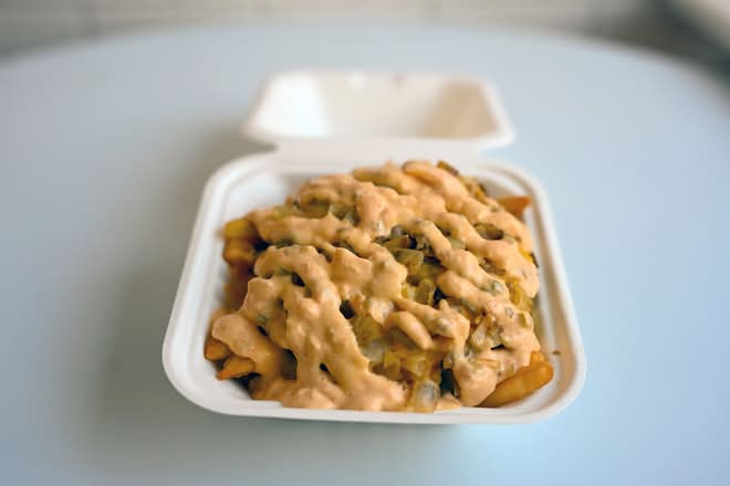Loaded Impossible Fries (vegetarian)
