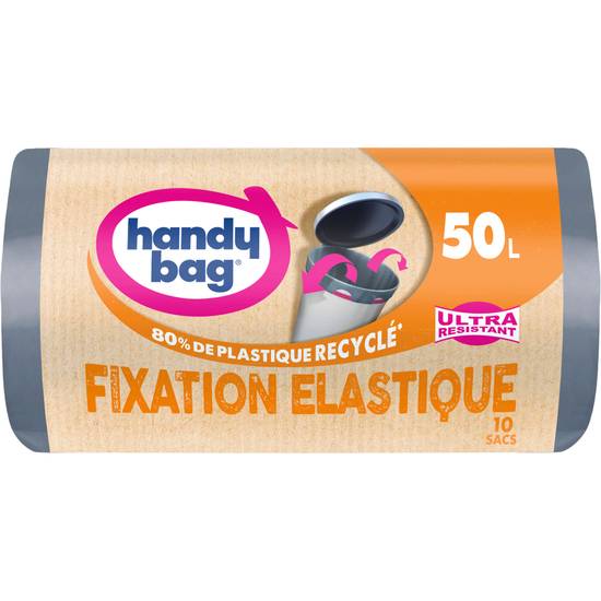 Handy Bag - Sacs poubelle fixation élastique, 10 pcs