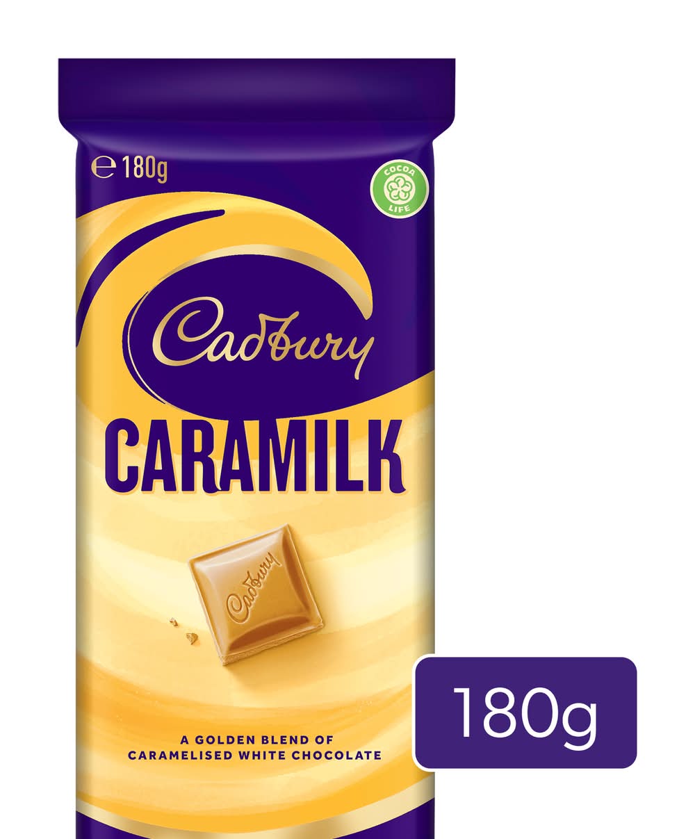 Cadbury Caramilk Caramelised Bar, White Chocolate (180g)