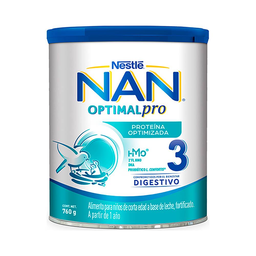 Nestlé fórmula láctea nan optimal pro etapa 3 (bote 760 g)