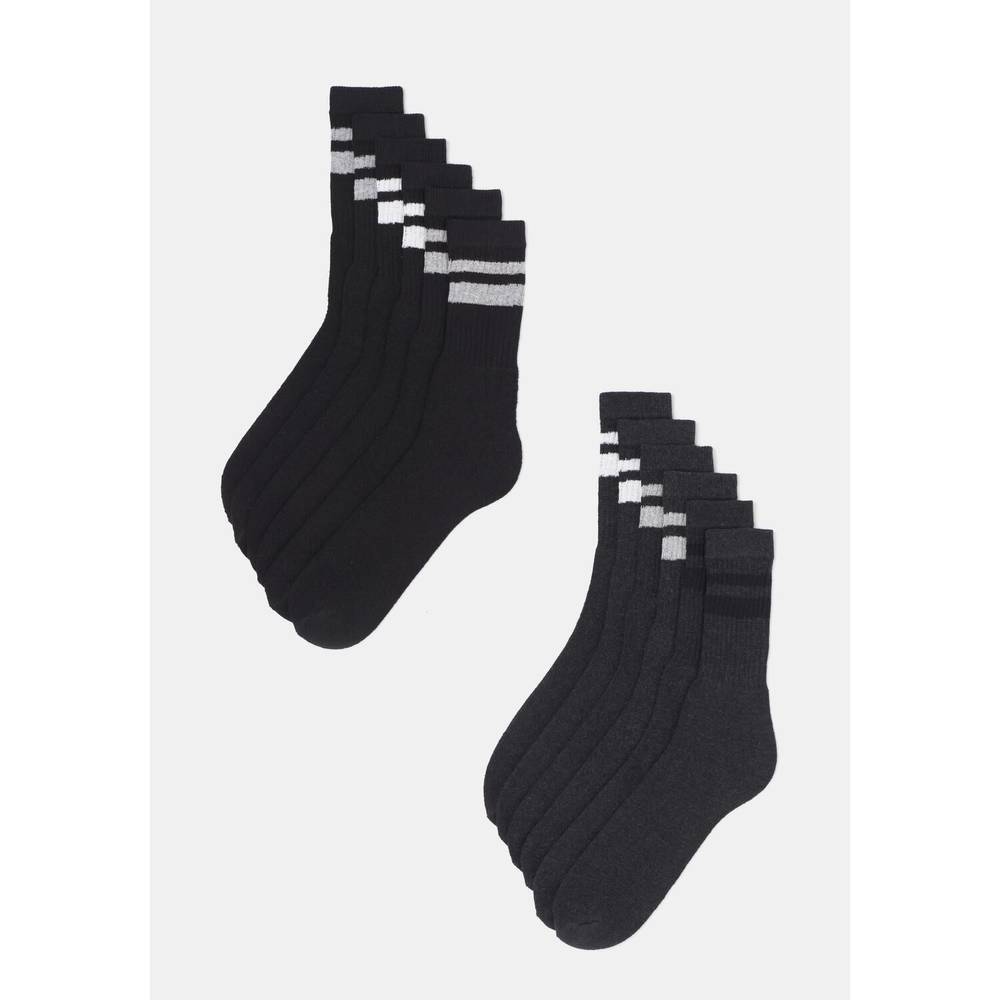 Mi-chaussettes homme noir T39/42 TEX - le lot de 6 paires de mi-chaussettes
