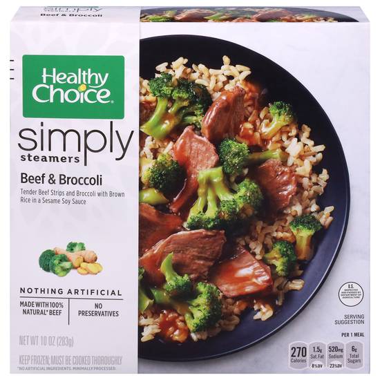 Healthy Choice Simply Steamers Beef & Broccoli With Rice in Soy Sauce