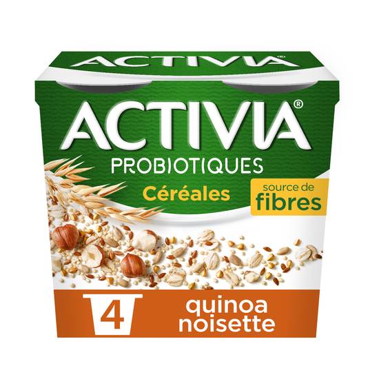 Activia - Yaourt céréales muesli quinoa noisette bifidus (4 pièces)