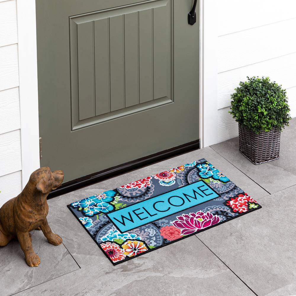 allen + roth 2-ft x 3-ft Multiple Colors/Finishes Polyester Rectangular Outdoor Door Mat | 4906 19646 018030