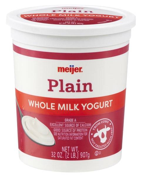 Meijer Plain Whole Milk Yogurt (32 oz)