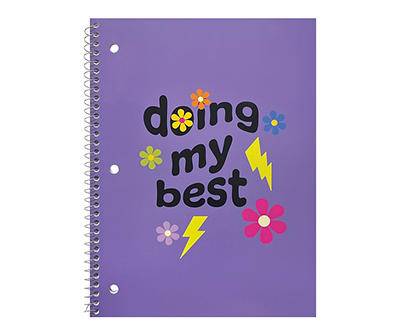 "Doing My Best" Purple 60-Page Spiral-Bound Notebook
