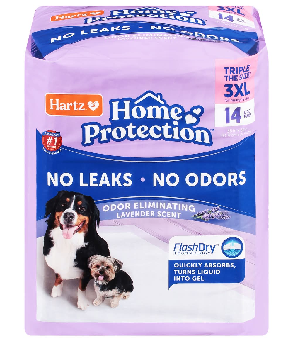 Hartz Home Protection Flash Dry Dog Pads, Lavender, 3 XL (2.54 lbs, 14 ct)