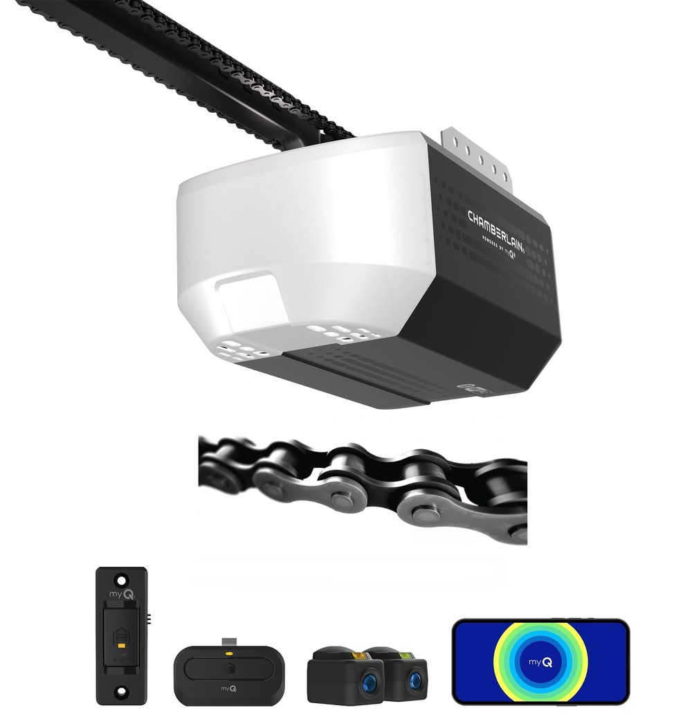 Chamberlain 1/2 HPS Smart Compatible Chain drive Garage Door Opener Wi-Fi Compatibility LED Light