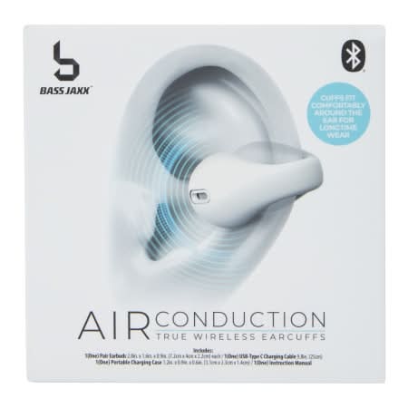 Air Conduction True Wireless Earcuffs Earbuds White