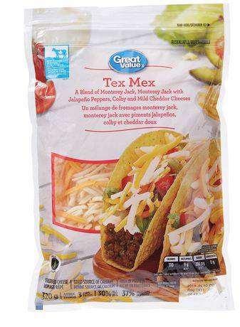 Great Value Tex Mex Shredded Cheese (320 g)