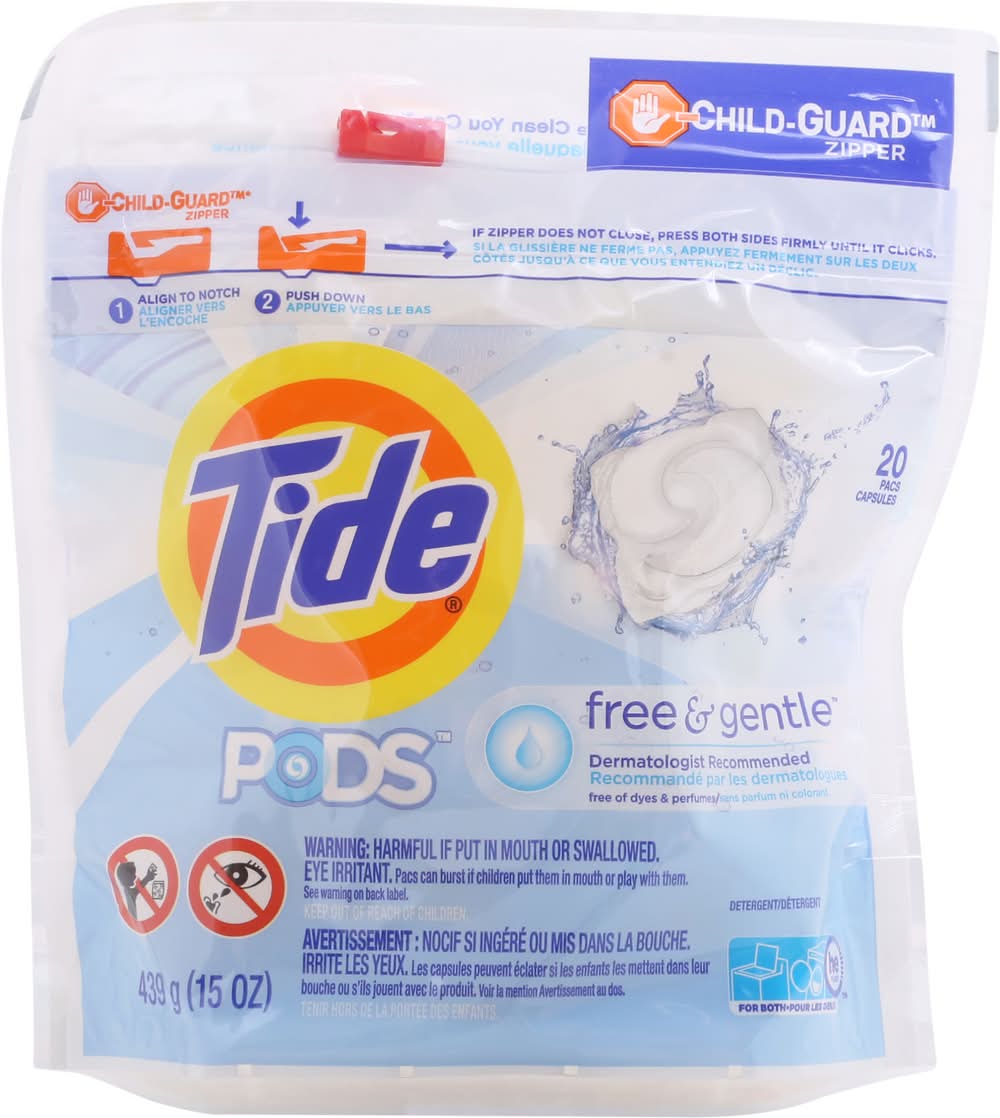 Tide Pods Free & Gentle Detergent Pacs (15 oz)